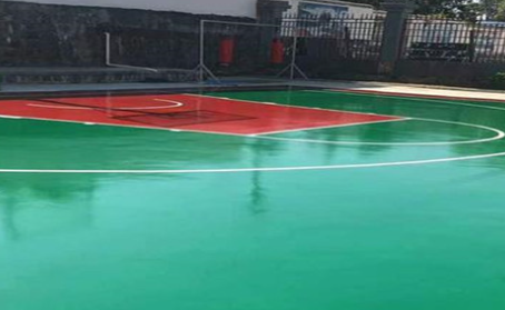 河池篮球场翻新地面